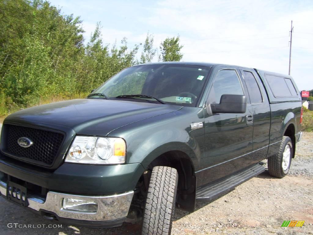 2004 F150 XLT SuperCab 4x4 - Aspen Green Metallic / Medium/Dark Flint photo #1