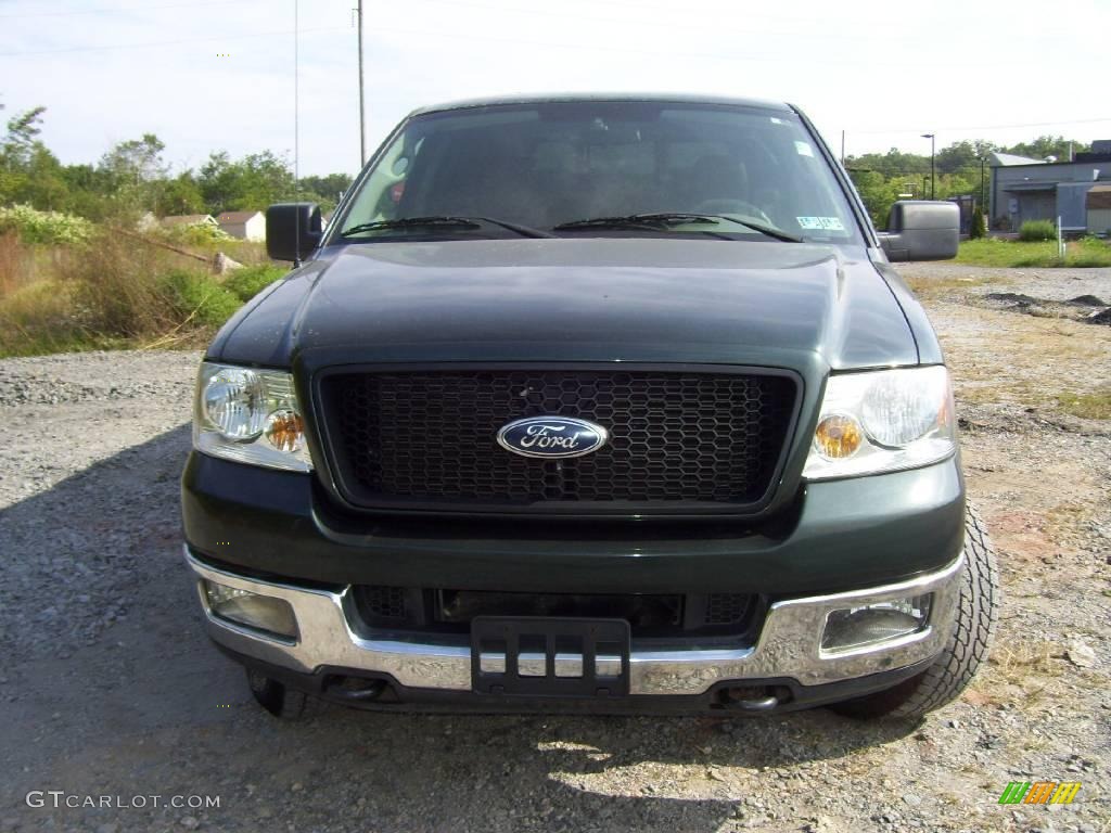 2004 F150 XLT SuperCab 4x4 - Aspen Green Metallic / Medium/Dark Flint photo #2