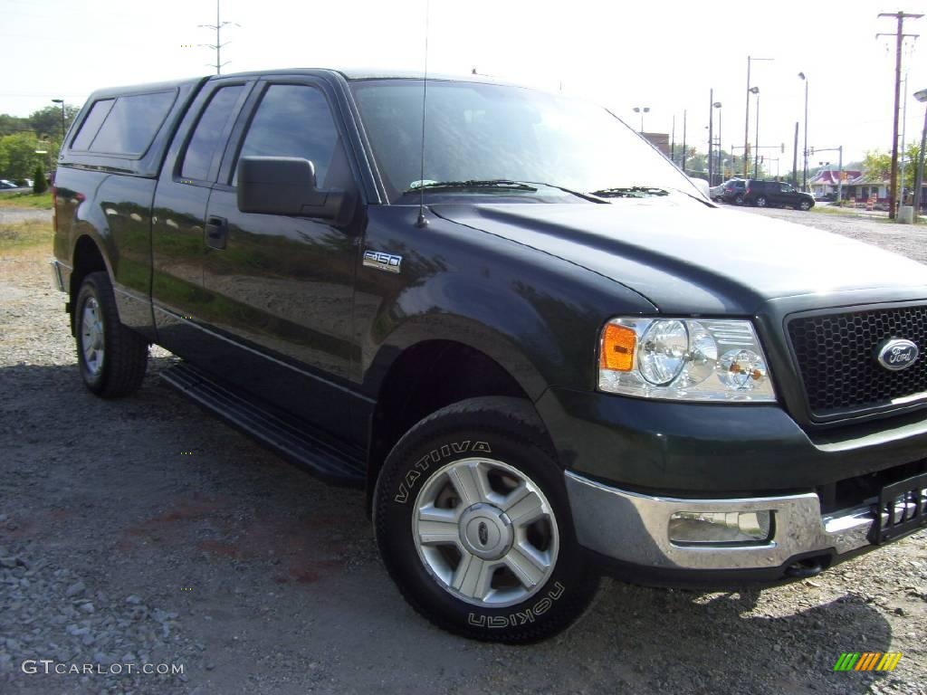 2004 F150 XLT SuperCab 4x4 - Aspen Green Metallic / Medium/Dark Flint photo #3