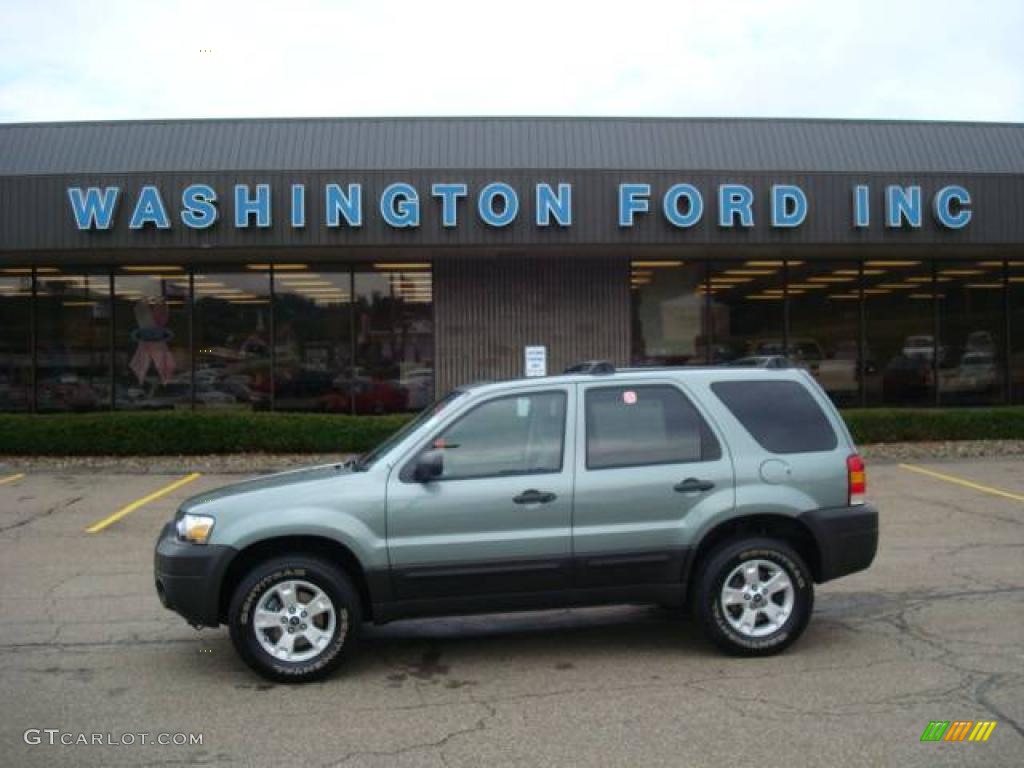 2007 Escape XLT V6 4WD - Titanium Green Metallic / Medium/Dark Flint photo #1