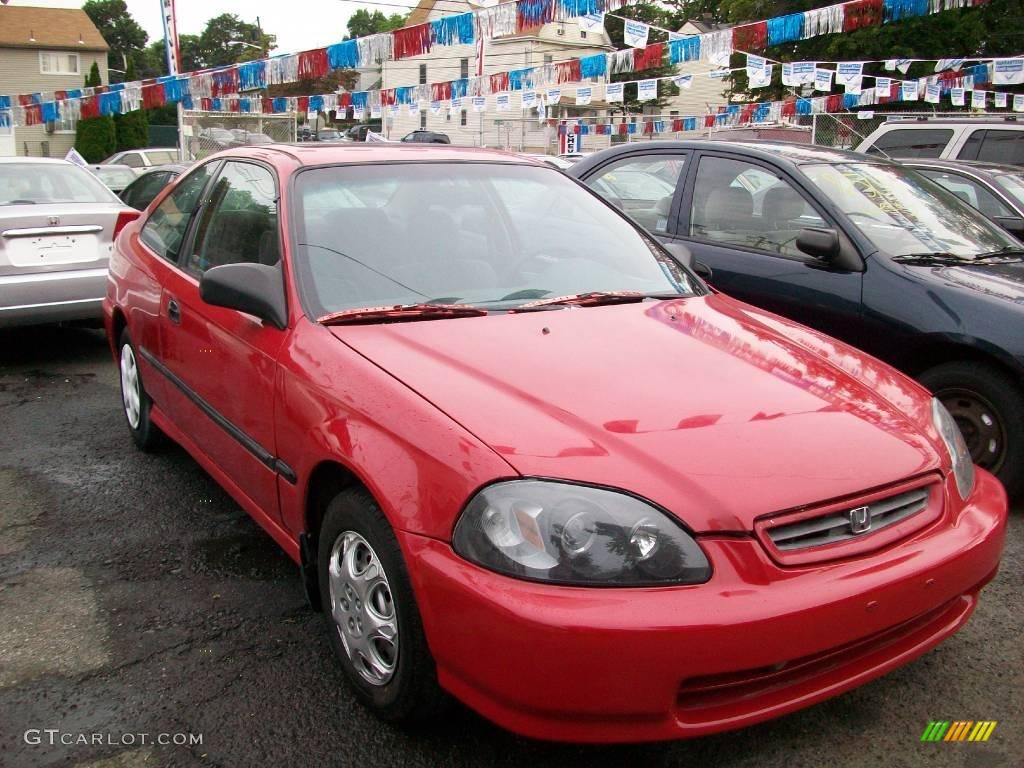 1998 Civic DX Coupe - Milano Red / Black photo #1