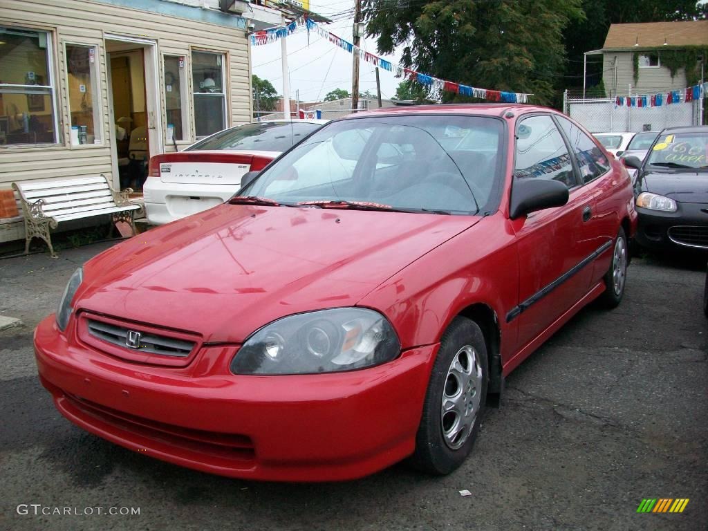 1998 Civic DX Coupe - Milano Red / Black photo #2