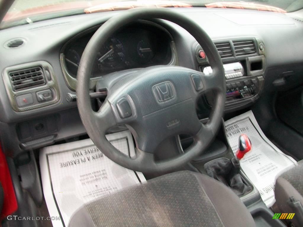 1998 Civic DX Coupe - Milano Red / Black photo #8