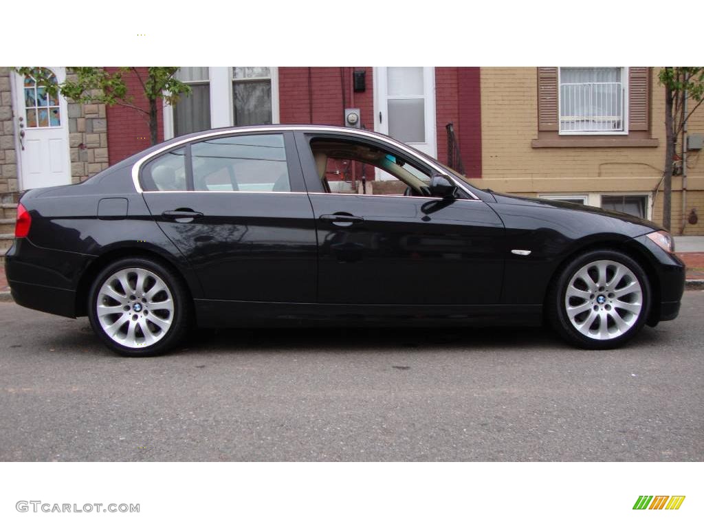 2006 3 Series 330xi Sedan - Jet Black / Beige photo #6