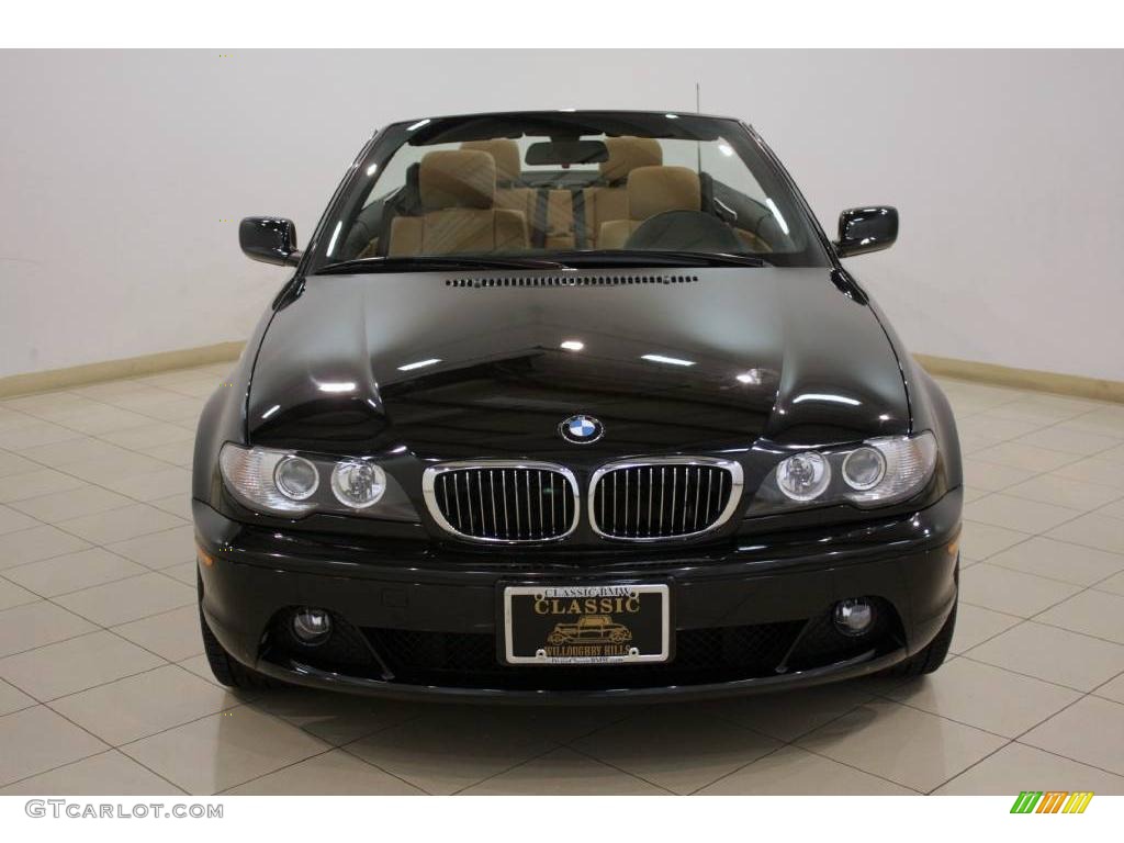 2006 3 Series 330i Convertible - Jet Black / Beige photo #2