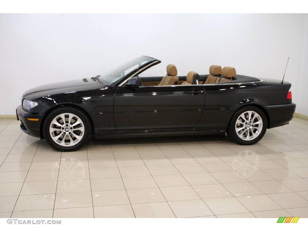 2006 3 Series 330i Convertible - Jet Black / Beige photo #4