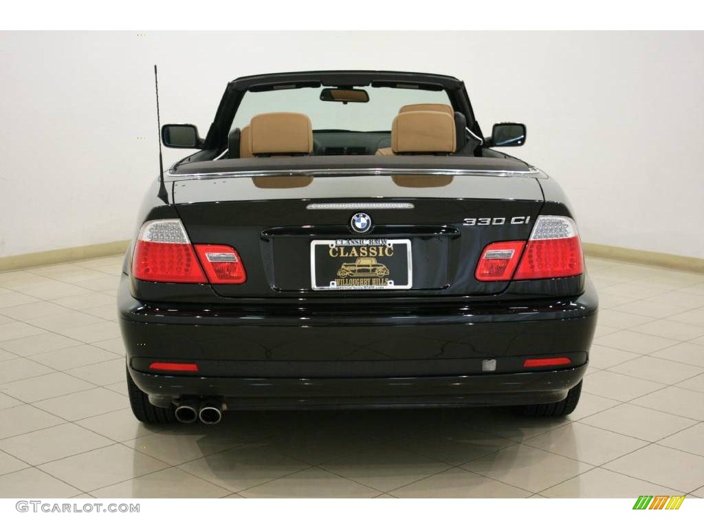 2006 3 Series 330i Convertible - Jet Black / Beige photo #6
