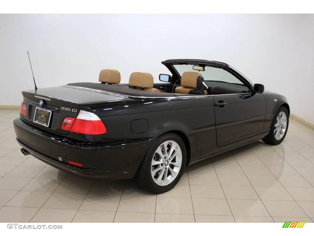 2006 3 Series 330i Convertible - Jet Black / Beige photo #7