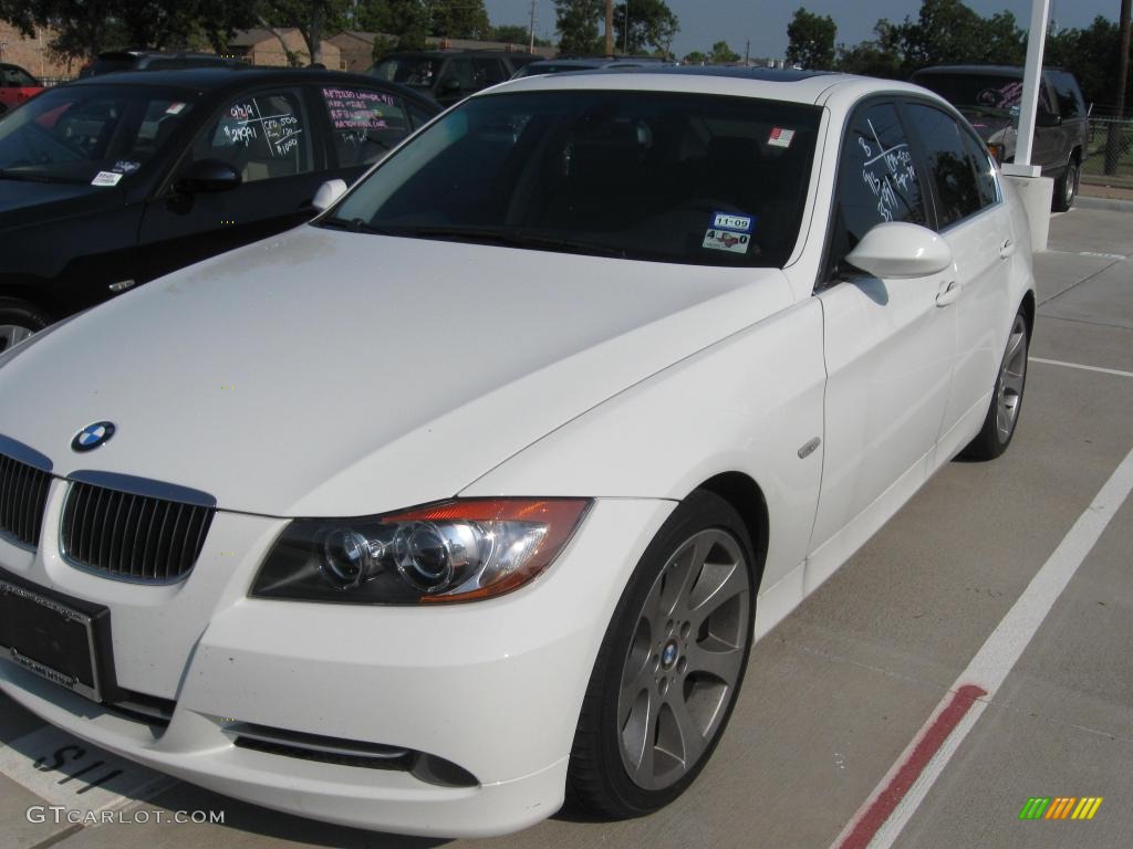 2007 3 Series 335i Sedan - Alpine White / Black photo #3