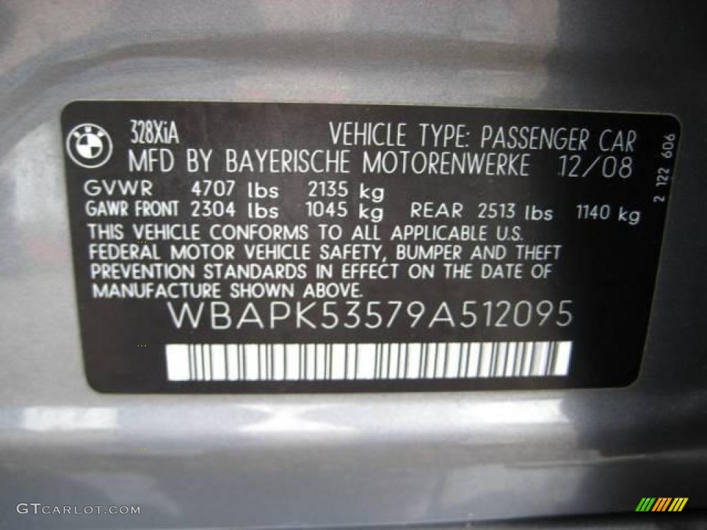 2009 3 Series 328xi Sedan - Space Grey Metallic / Grey Dakota Leather photo #18