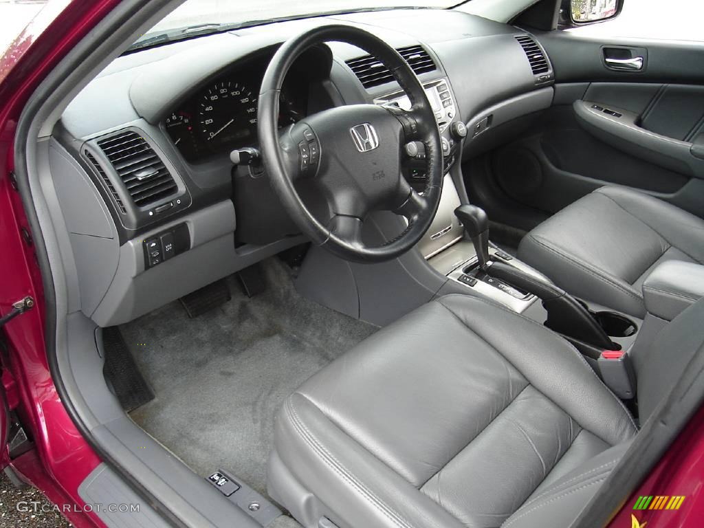 2006 Accord EX-L V6 Sedan - Redondo Red Pearl / Gray photo #22