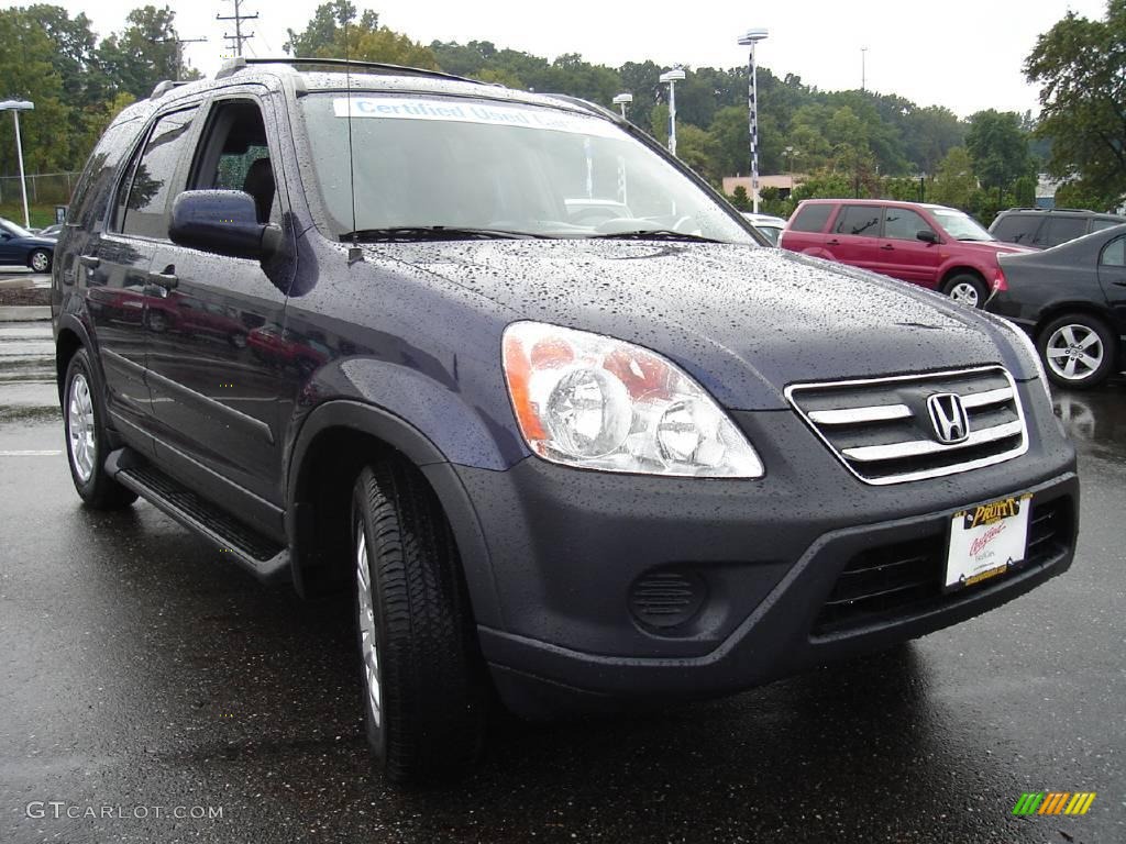 2006 CR-V EX 4WD - Royal Blue Pearl / Black photo #7