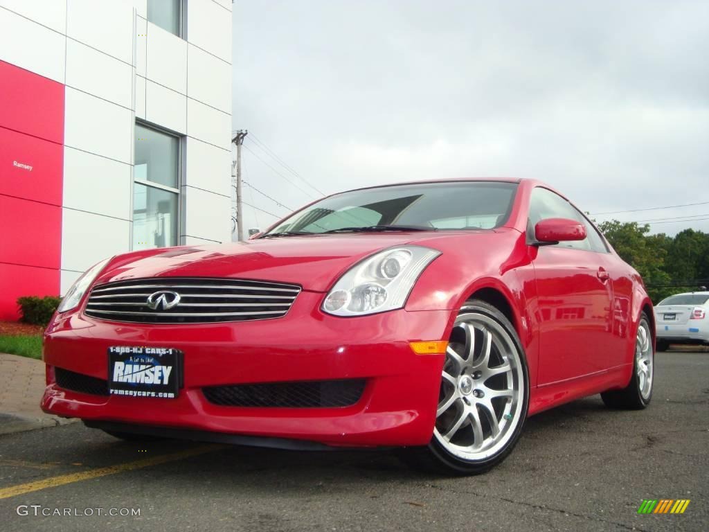 2006 G 35 Coupe - Laser Red Pearl / Graphite photo #1