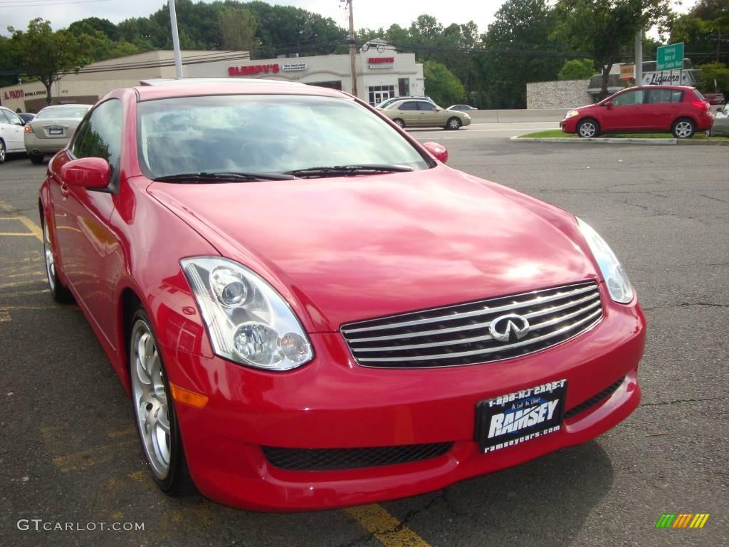 2006 G 35 Coupe - Laser Red Pearl / Graphite photo #18