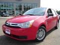 2008 Vermillion Red Ford Focus SE Sedan  photo #1