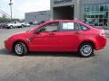 2008 Vermillion Red Ford Focus SE Sedan  photo #2