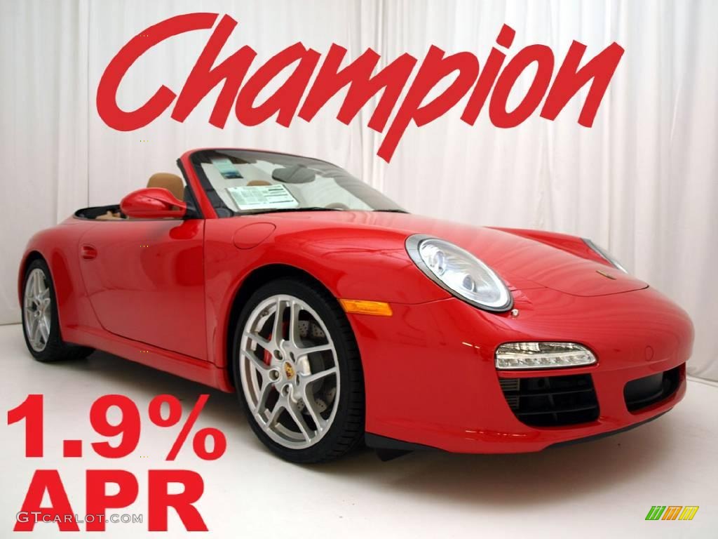 2009 911 Carrera S Cabriolet - Guards Red / Sand Beige photo #1