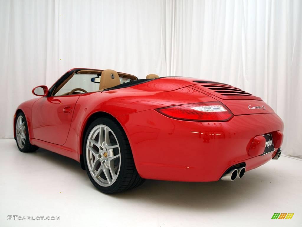 2009 911 Carrera S Cabriolet - Guards Red / Sand Beige photo #6