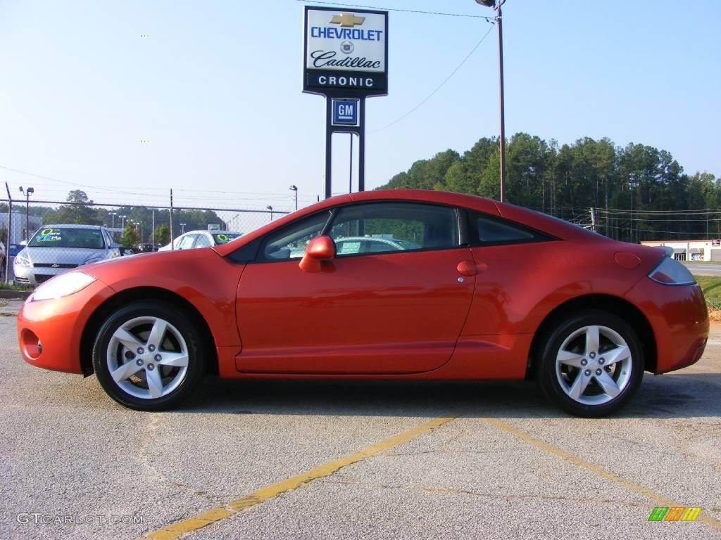 2008 Eclipse GS Coupe - Sunset Orange Pearlescent / Dark Charcoal photo #1