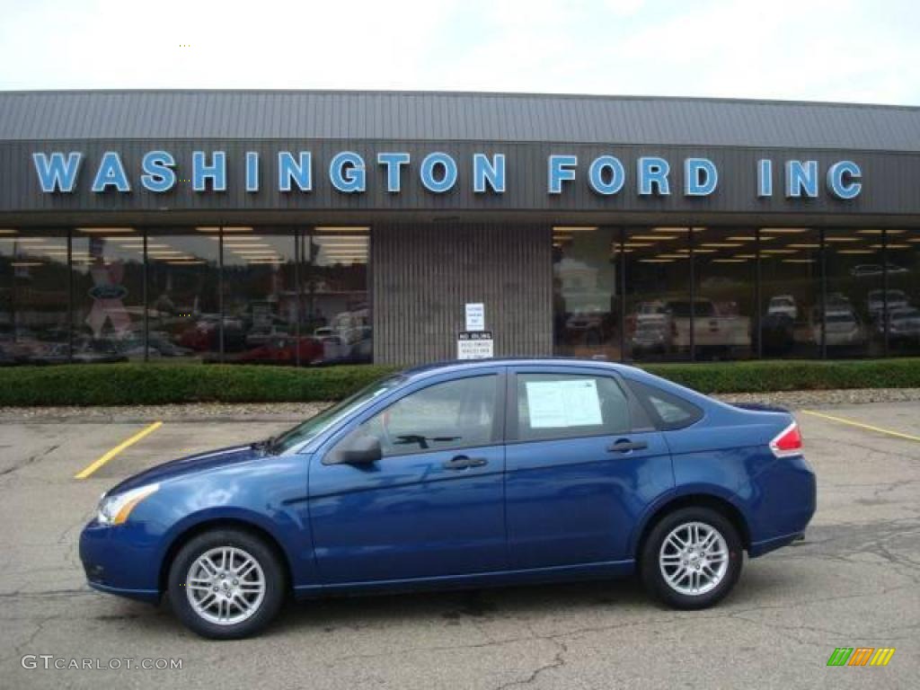 2009 Focus SE Sedan - Vista Blue Metallic / Charcoal Black photo #1