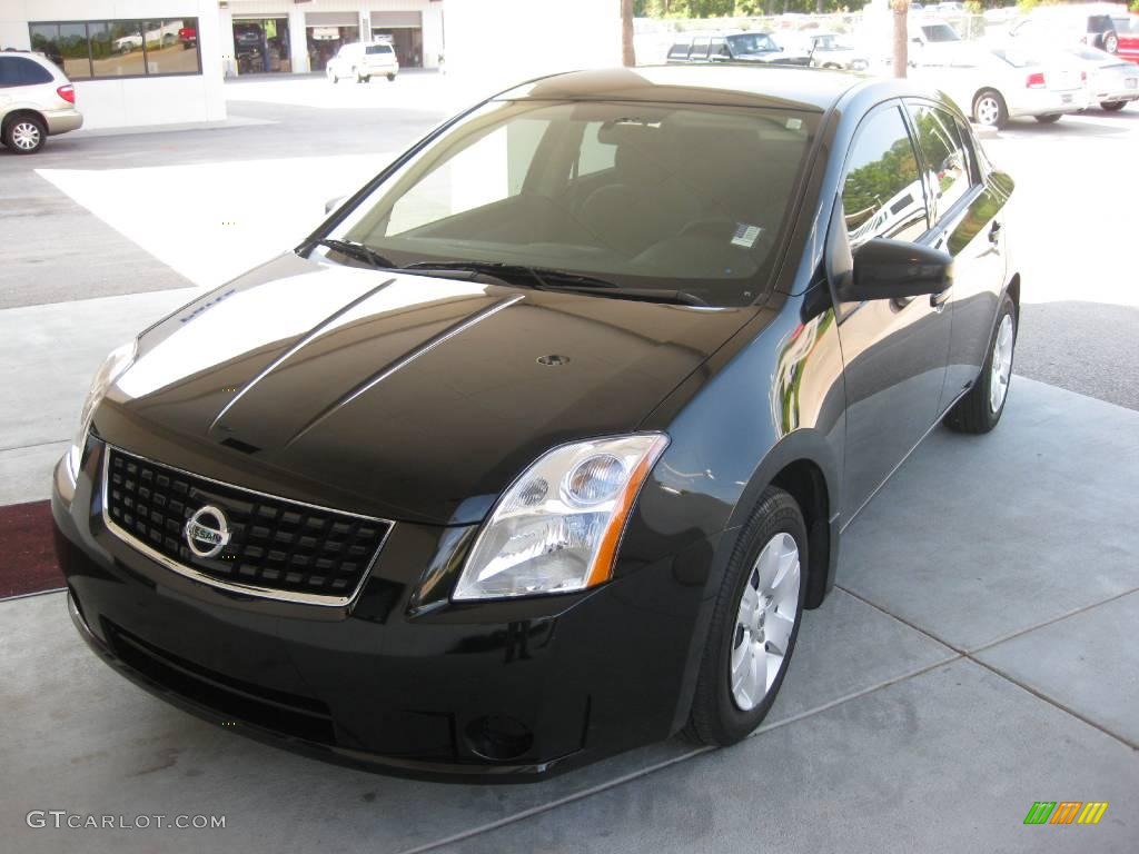 2008 Sentra 2.0 - Super Black / Charcoal/Steel photo #1