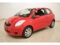 2007 Absolutely Red Toyota Yaris 3 Door Liftback  photo #3