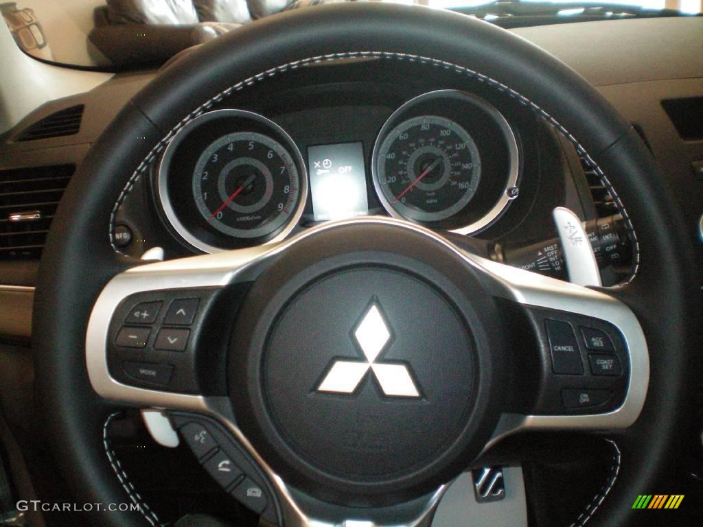 2010 Lancer Sportback RALLIART AWD - Apex Silver Metallic / Black photo #24