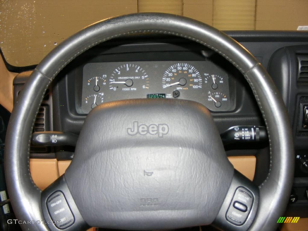 1997 Jeep Cherokee 4x4 Tan Steering Wheel Photo #17710996