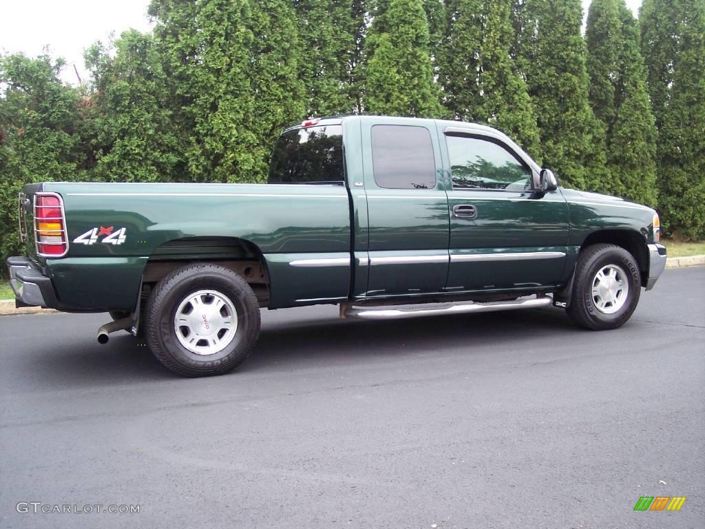 2001 Sierra 1500 SLE Extended Cab 4x4 - Polo Green Metallic / Graphite photo #8