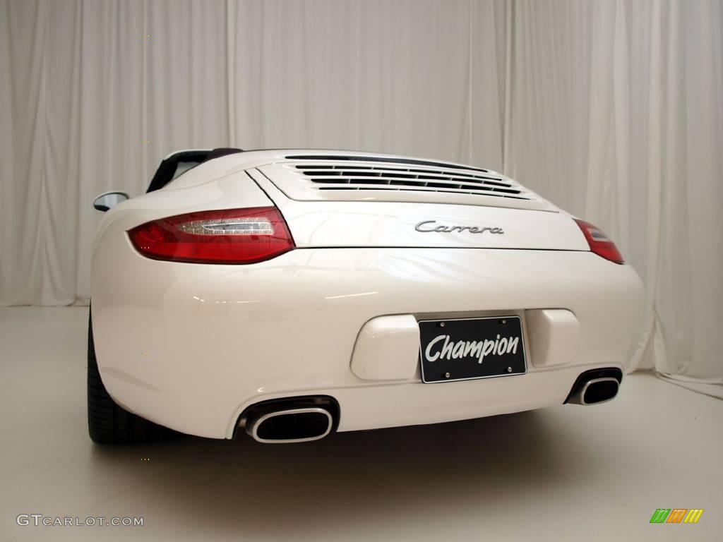 2009 911 Carrera Cabriolet - Carrara White / Cocoa Natural Leather photo #4