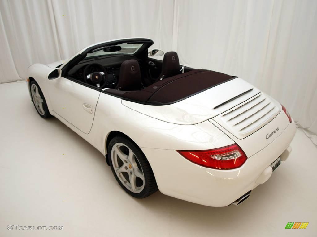 2009 911 Carrera Cabriolet - Carrara White / Cocoa Natural Leather photo #20