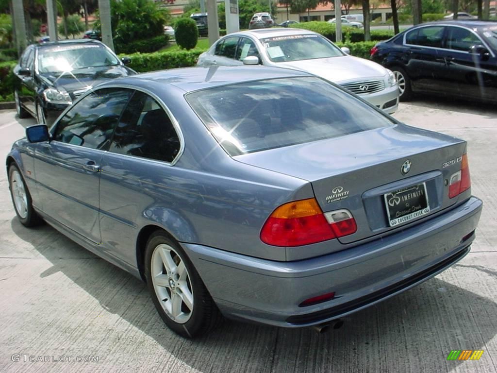 2002 3 Series 325i Coupe - Steel Blue Metallic / Sand photo #5