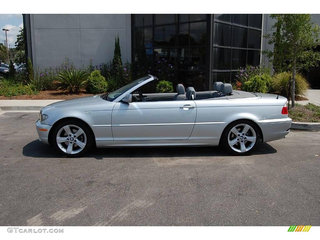 2004 3 Series 325i Convertible - Titanium Silver Metallic / Grey photo #4