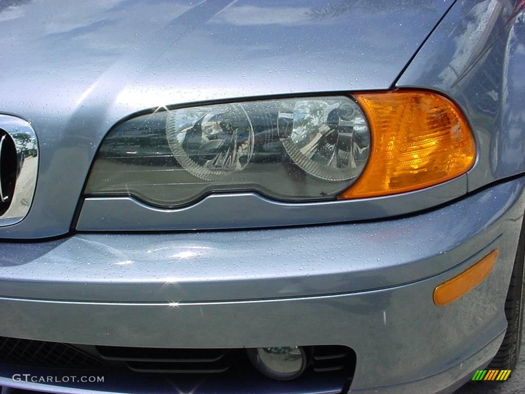 2002 3 Series 325i Coupe - Steel Blue Metallic / Sand photo #14