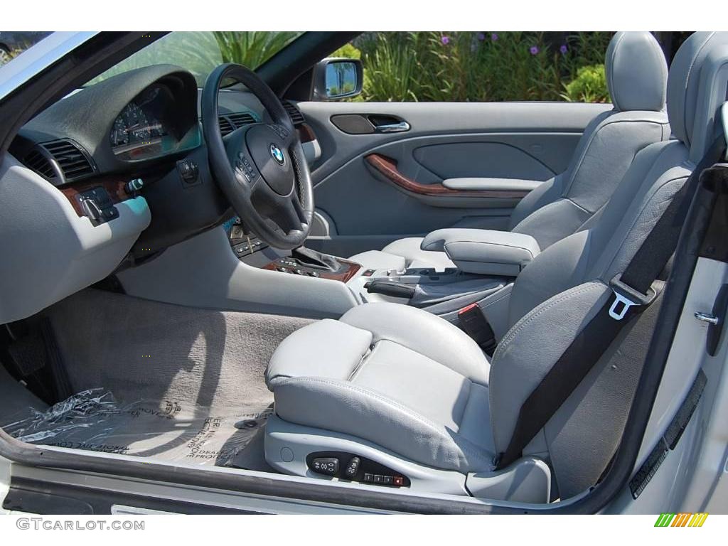 2004 3 Series 325i Convertible - Titanium Silver Metallic / Grey photo #6