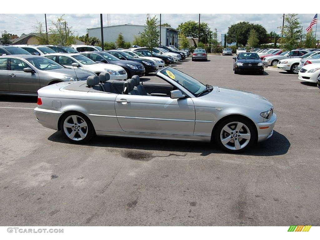 2004 3 Series 325i Convertible - Titanium Silver Metallic / Grey photo #16