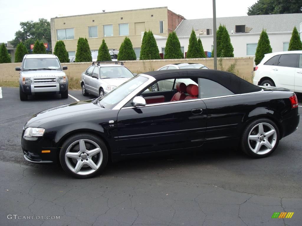 2007 S4 4.2 quattro Cabriolet - Brilliant Black / Red photo #31