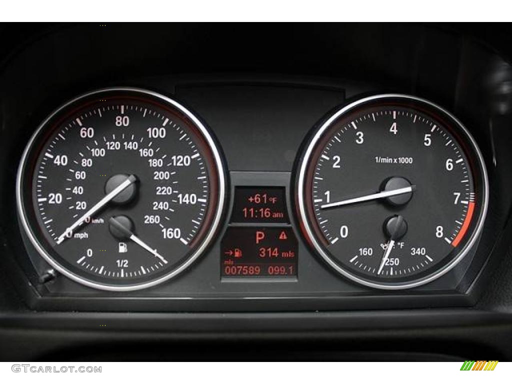 2009 3 Series 335xi Sedan - Space Grey Metallic / Black photo #13