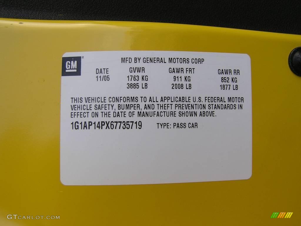 2006 Cobalt SS Supercharged Coupe - Rally Yellow / Ebony photo #20