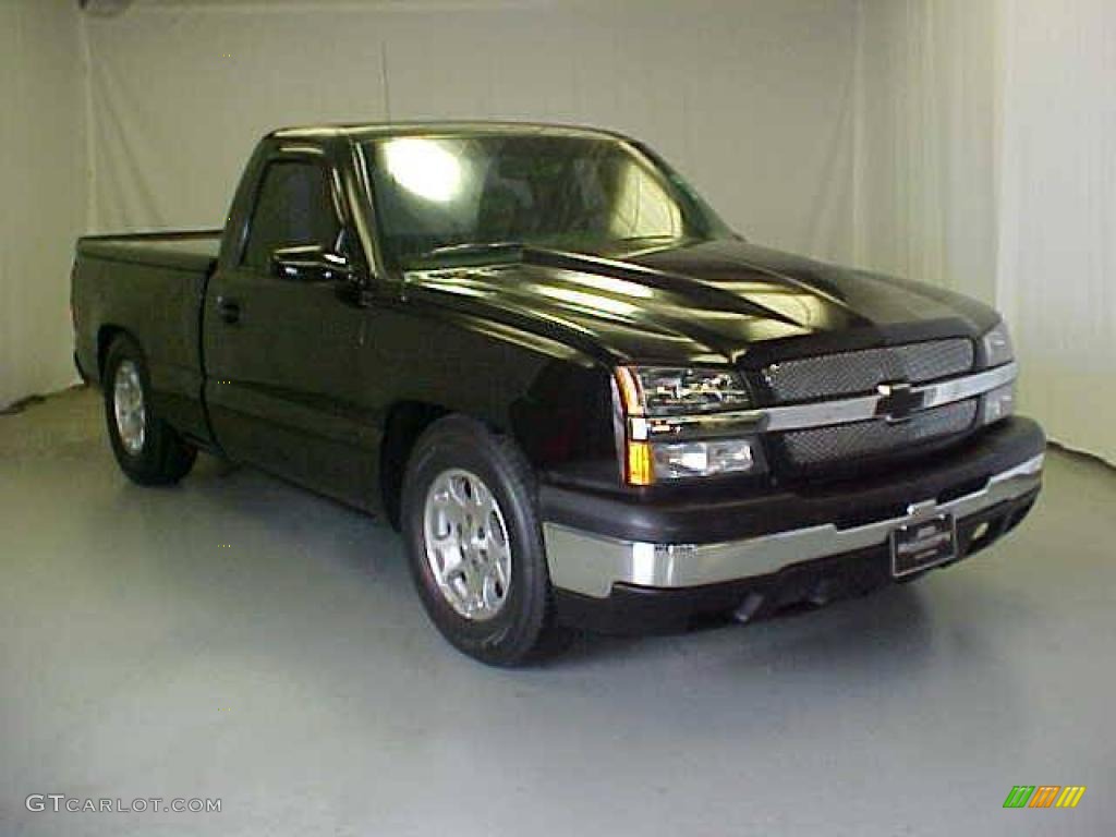 2003 Silverado 1500 Regular Cab - Black / Dark Charcoal photo #4