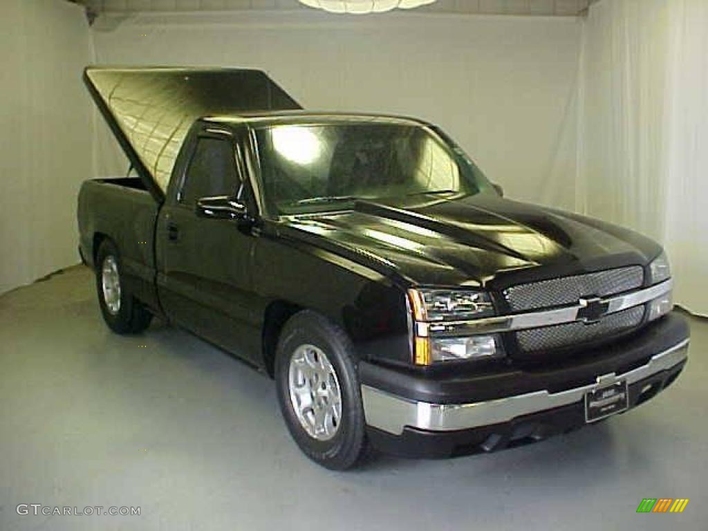 2003 Silverado 1500 Regular Cab - Black / Dark Charcoal photo #14