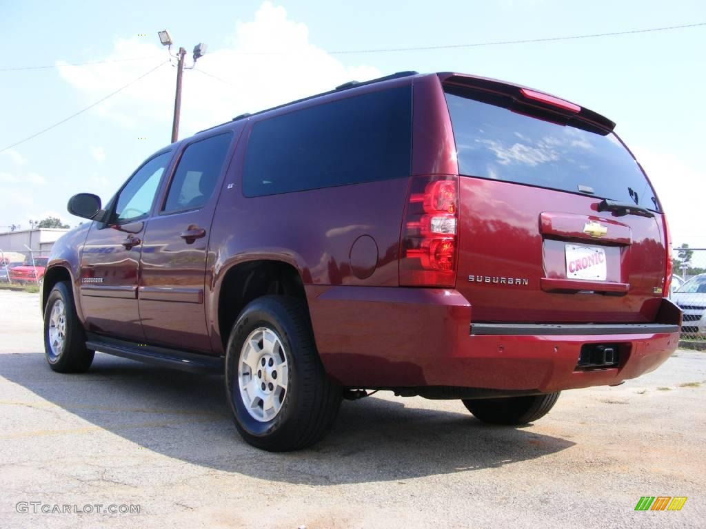 2009 Suburban LT - Dark Cherry Metallic / Ebony photo #8