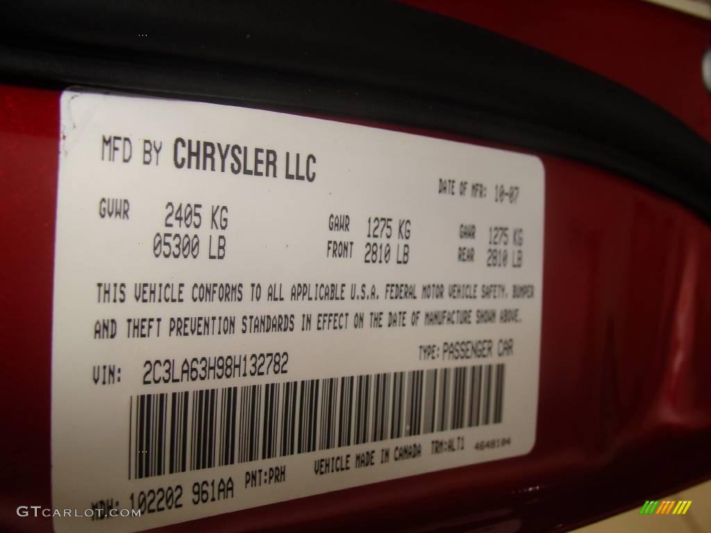 2008 300 C HEMI Heritage Edition - Inferno Red Crystal Pearl / Medium Pebble Beige/Cream photo #24