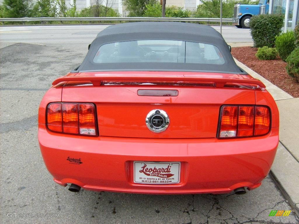 2007 Mustang GT Premium Convertible - Torch Red / Dark Charcoal photo #4