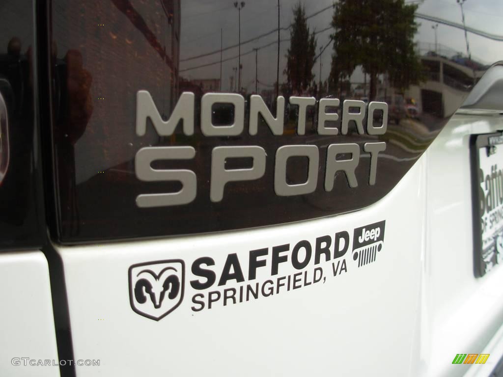 2001 Montero Sport ES - Alpine White / Gray photo #23