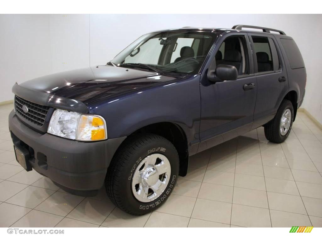 2003 Explorer XLS 4x4 - True Blue Metallic / Midnight Gray photo #3