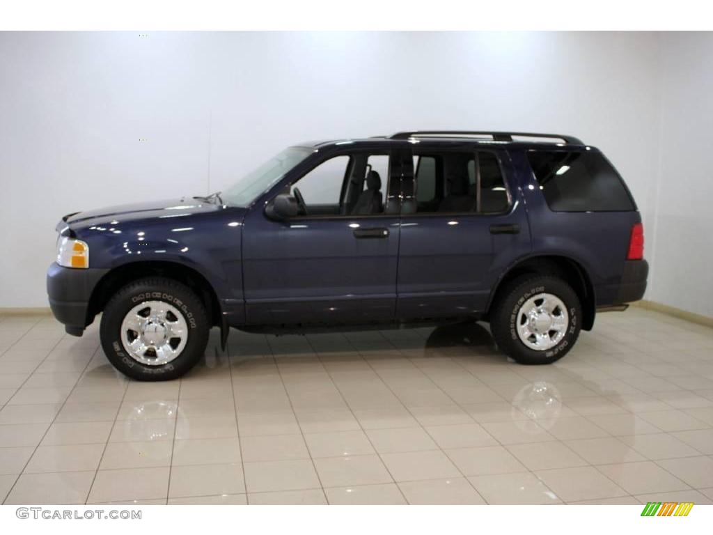 2003 Explorer XLS 4x4 - True Blue Metallic / Midnight Gray photo #4