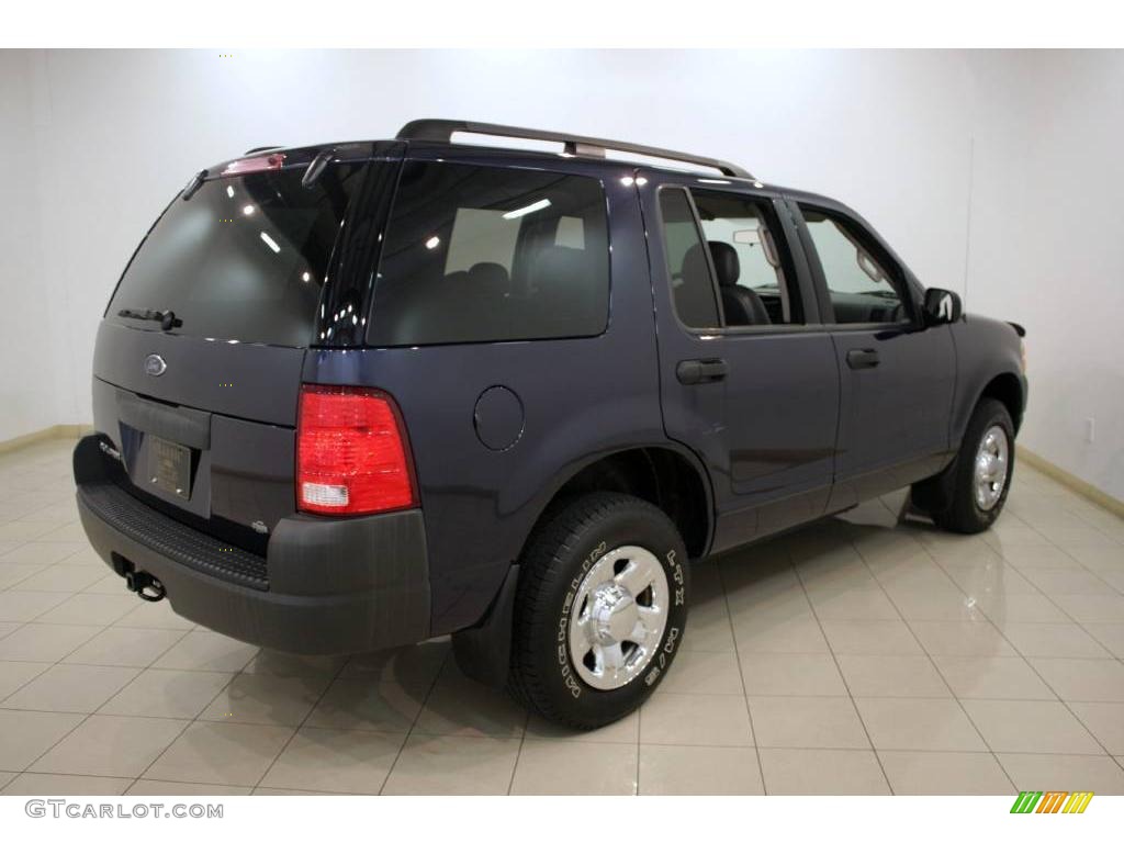 2003 Explorer XLS 4x4 - True Blue Metallic / Midnight Gray photo #6