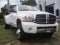 2006 Bright White Dodge Ram 3500 Laramie Quad Cab 4x4 Dually  photo #3