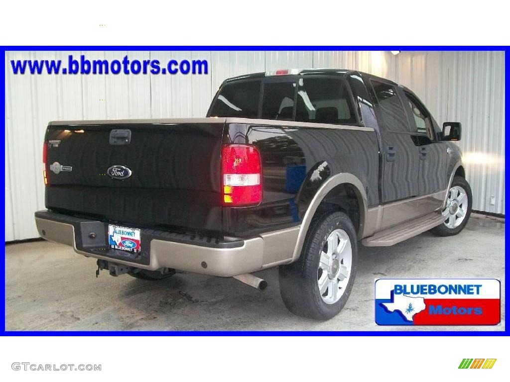 2006 F150 King Ranch SuperCrew - Black / Castano Brown Leather photo #3